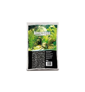 AMAZONAS - Bodengrund Aquarienkies 2-3 mm, 5 kg, Schwarz