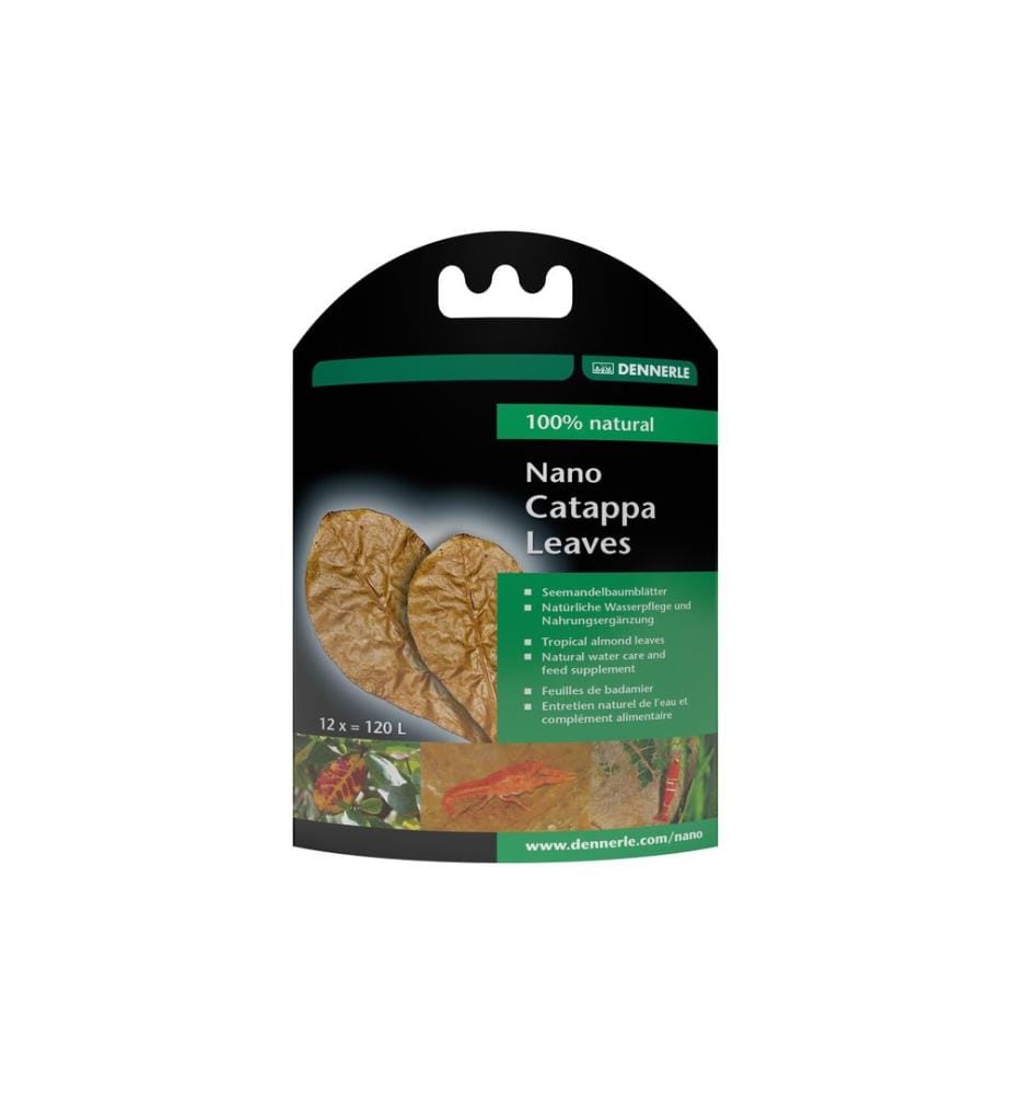 DENNERLE - Wasserpflege Nano Catappa Leaves, 12 x = 1200 l