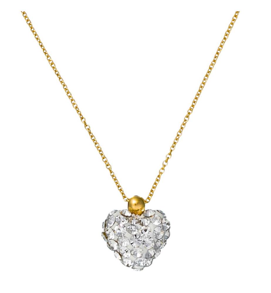 Halskette Coeur De Crystal - Gelbgold
