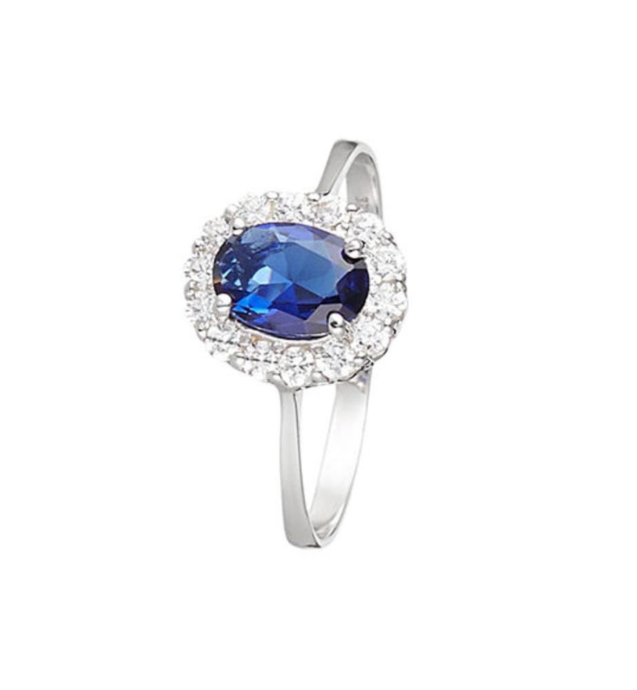 Goldring Bleu Merveilleux - Silber und Marinblau