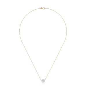 Halskette Crystal Bulle - Gelbgold