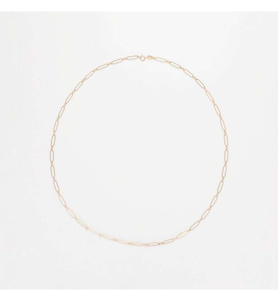 Paperclip-Halskette - Gelbgold 375/1000