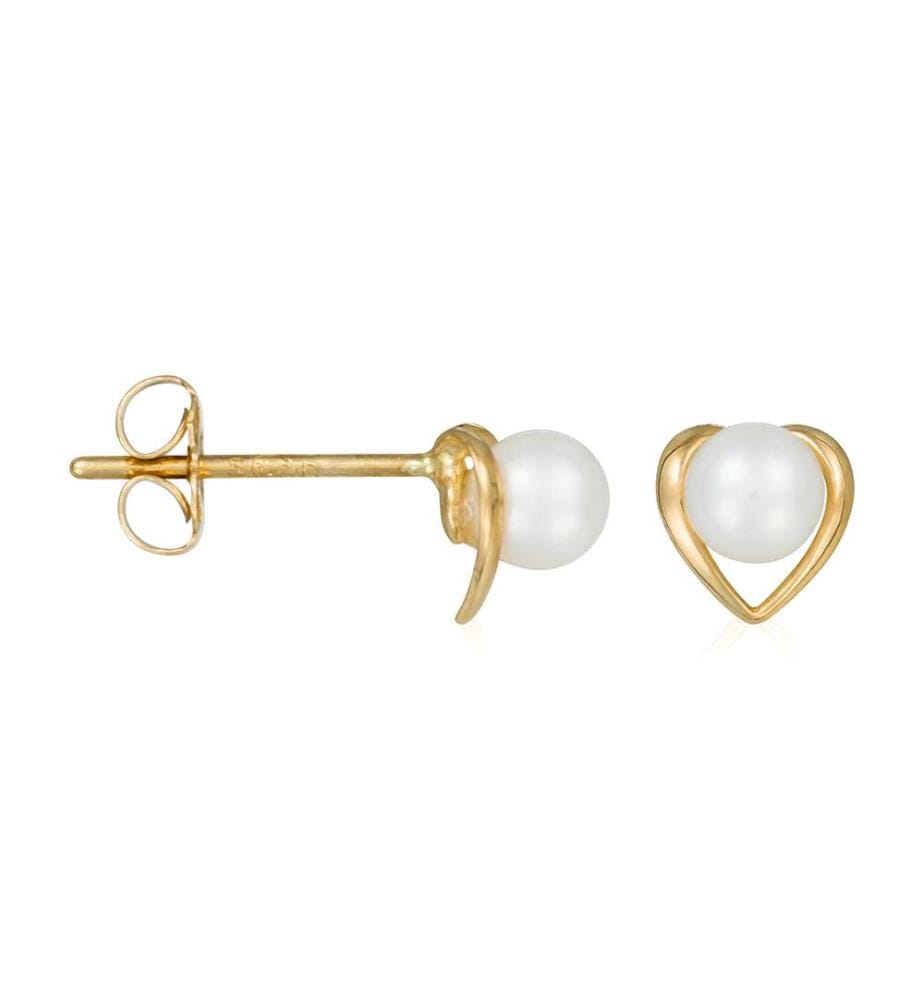 Ohrringe "Amour de perle" Gelbgold 375/1000 und Perle