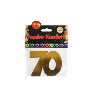 Trendcompany - Konfetti 70. Geburtstag 7.5 x 10 cm, Mehrfarbig, 20 Stück