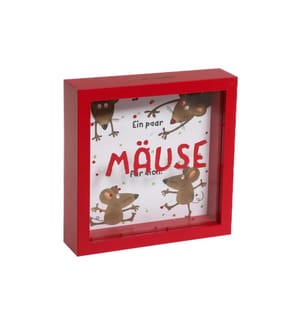 Trendcompany - Tirelire Souris Verre