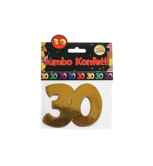 Trendcompany - Konfetti 30. Geburtstag 7.5 x 10 cm, Mehrfarbig, 20 Stück