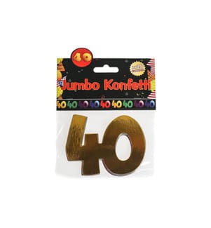 Trendcompany - Konfetti 40. Geburtstag 7.5 x 10 cm, Mehrfarbig, 20 Stück