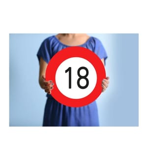 Trendcompany - Panneau de signalisation 18e anniversaire 45 cm