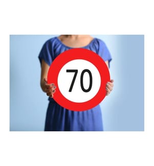 Trendcompany - Panneau de signalisation pour le 70e anniversaire 45 cm