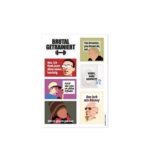 Swissmeme - Scherzartikel Stickerbogen Meme 2, 10.5 x 14.8 cm