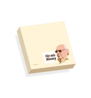Swissmeme - Notes adhésives Büsney, 7 x 7 cm, 50 feuilles
