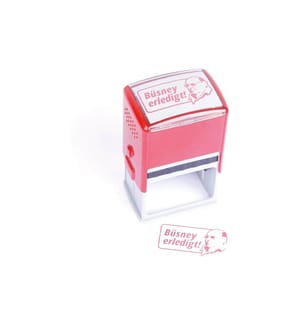Swissmeme - Tampon Büsney erledigt, 7.5 x 12 x 5.5 cm
