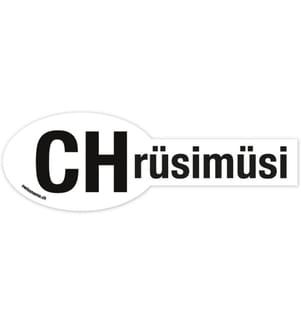Swissmeme - Aimant pour voiture CHrüsimüsi, 23 x 7.5 cm
