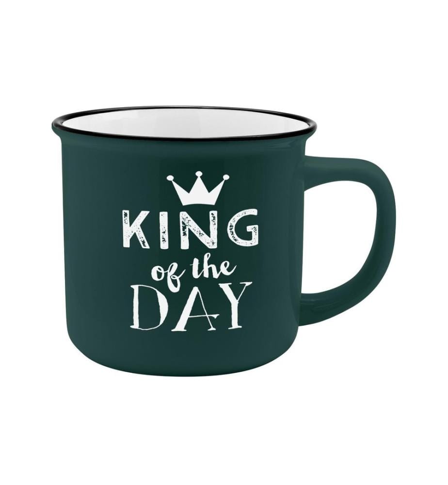 SHEEPWORLD - Universaltasse King of the Day 350 ml, 1 Stück, Dunkelgrün