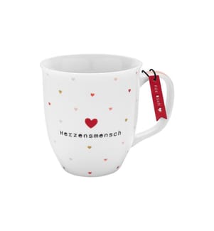 SHEEPWORLD - Universaltasse Herzensmensch 400 ml, 1 Stück, Weiss