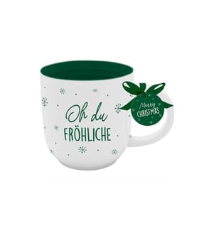 SHEEPWORLD - Universaltasse Oh du Fröhliche 500 ml, 1 Stück, Grün/Weiss