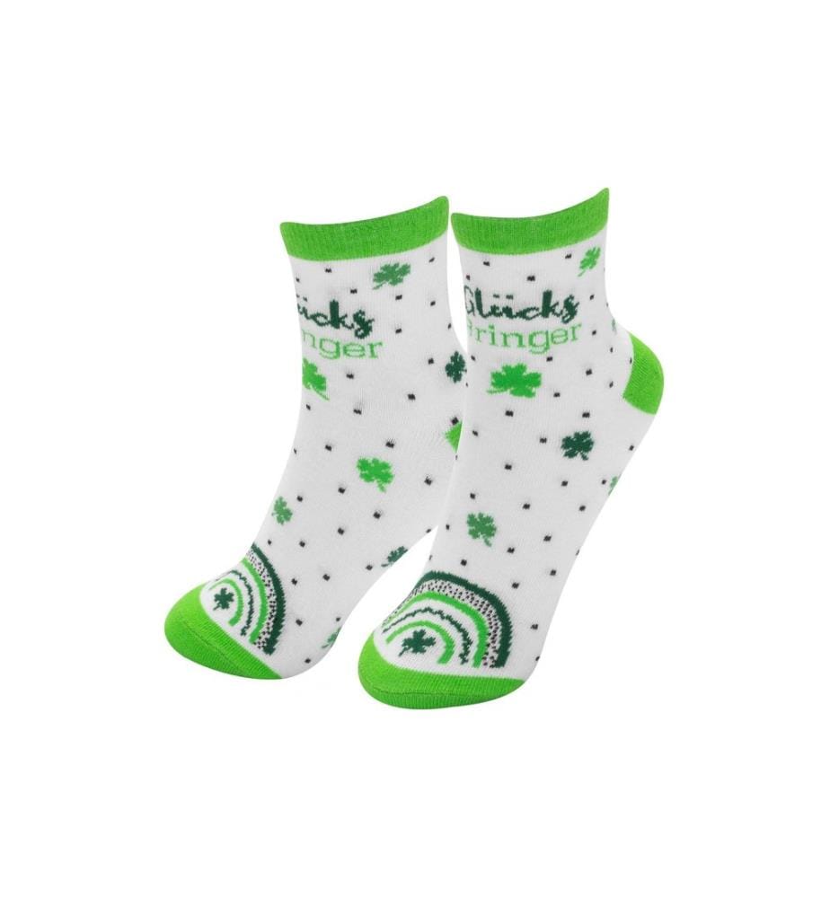 SHEEPWORLD - Chaussettes Porte-bonheur pour femmes 36 - 40, vert/blanc