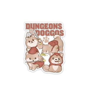 Glass Staff - Dungeons & Doggos Sticker Mehrfarbig