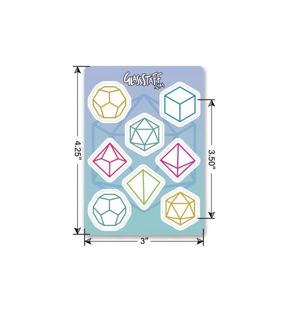 Glass Staff - Minimal DnD Sticker Mehrfarbig/Weiss