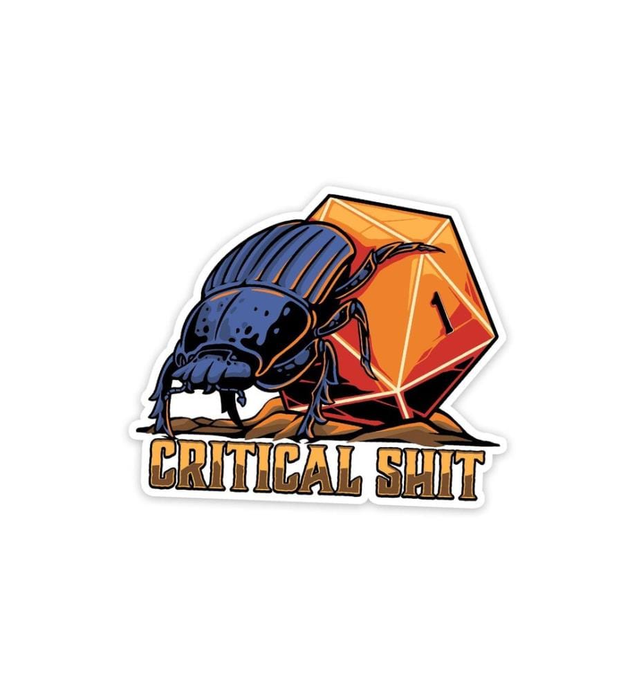 Glass Staff - Critical Shit Sticker Orange