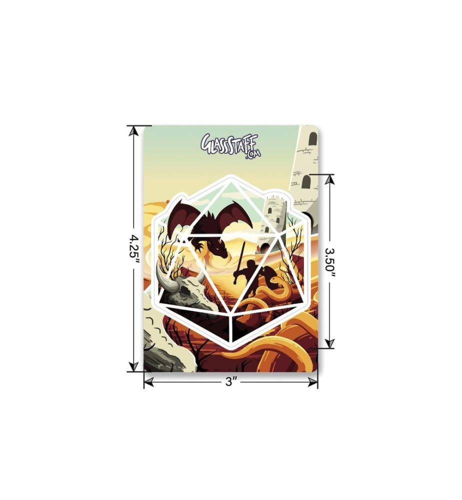 Glass Staff - Dragon D20 Sticker Mehrfarbig