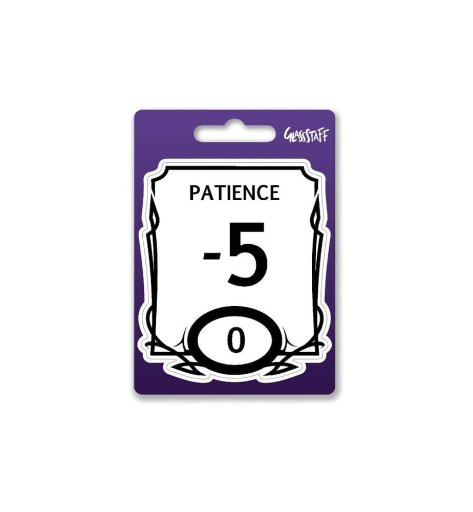 Glass Staff - Stat Block Patience Sticker noir/blanc
