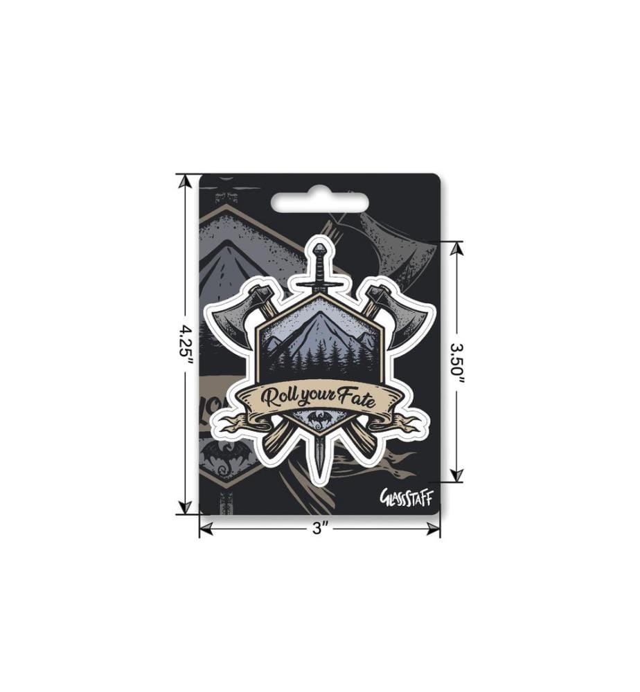 Glass Staff - Roll Your Fate Sticker Grau