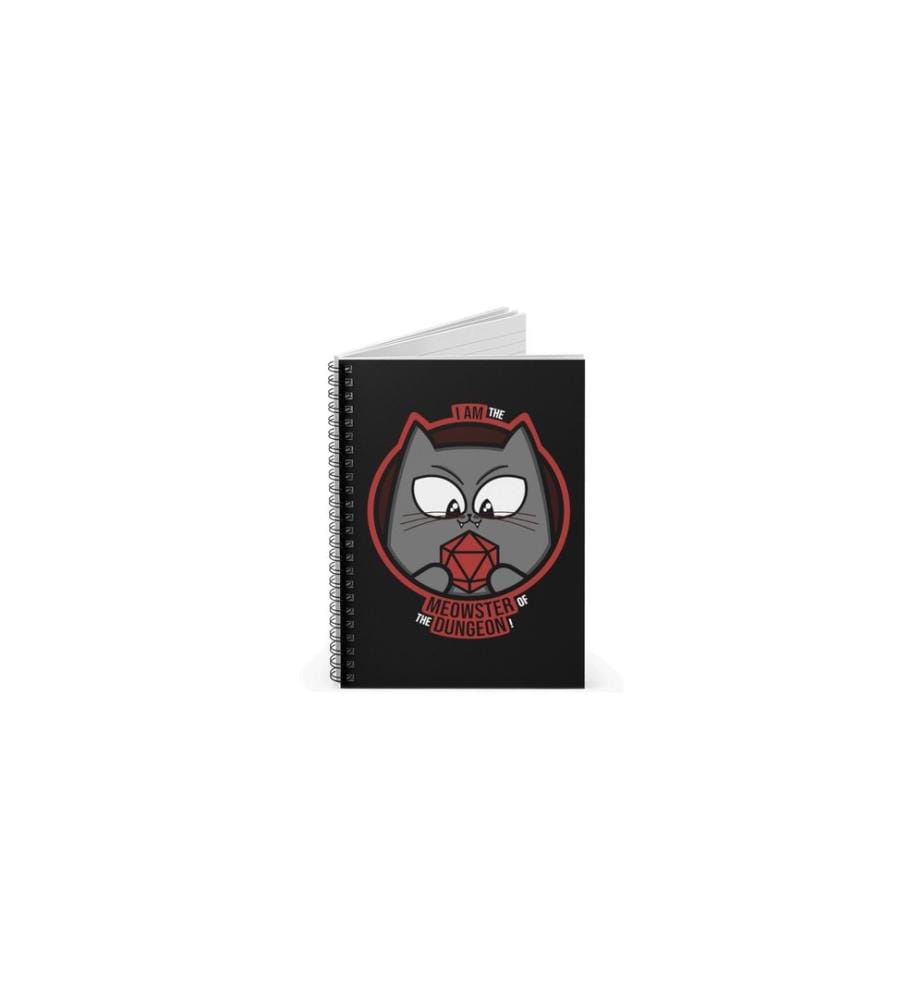 Glass Staff - Carnet de notes Meowster of the Dungeon noir/gris