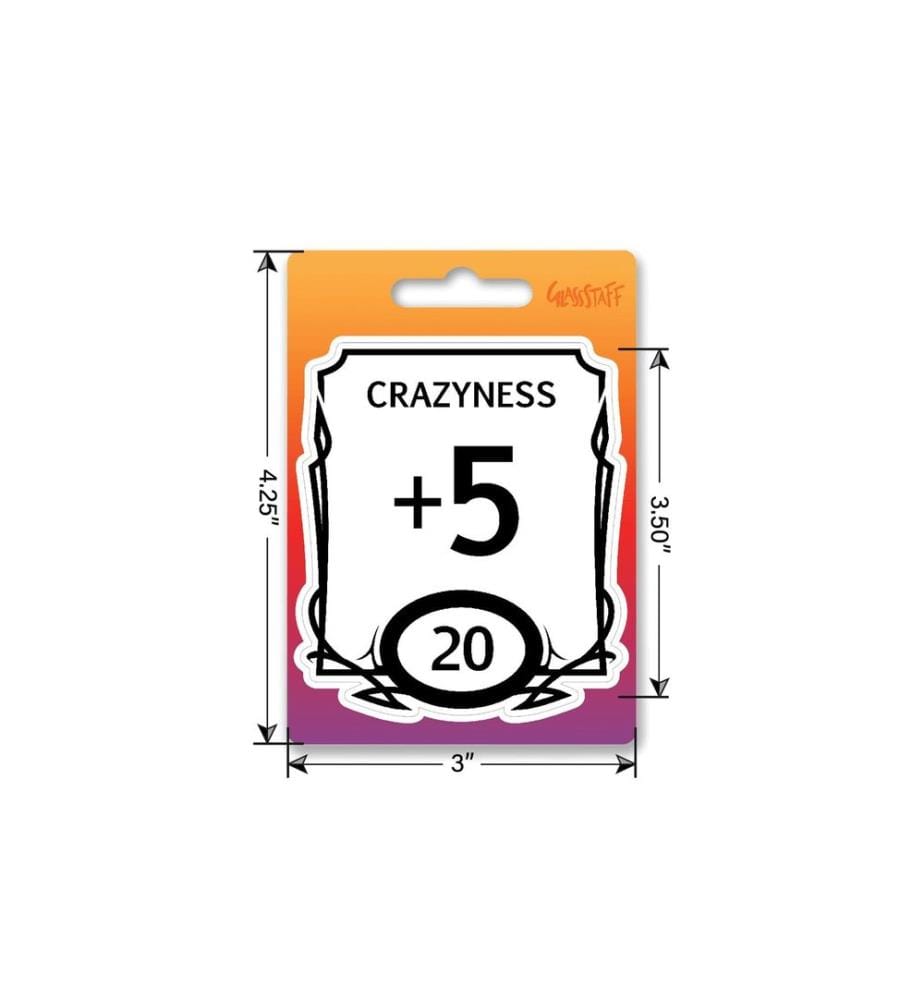 Glass Staff - Stat Block Crazy Sticker noir/blanc
