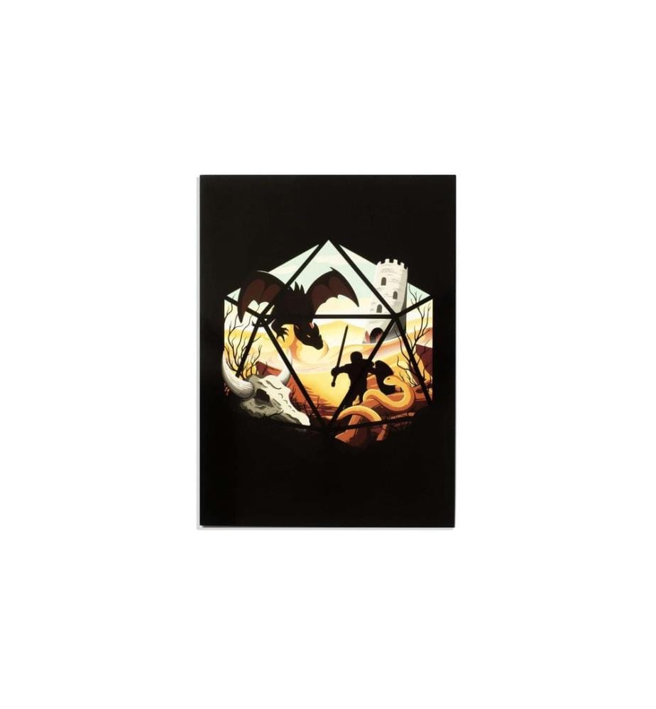 Glass Staff - Grusskarte Dragon D20 Schwarz