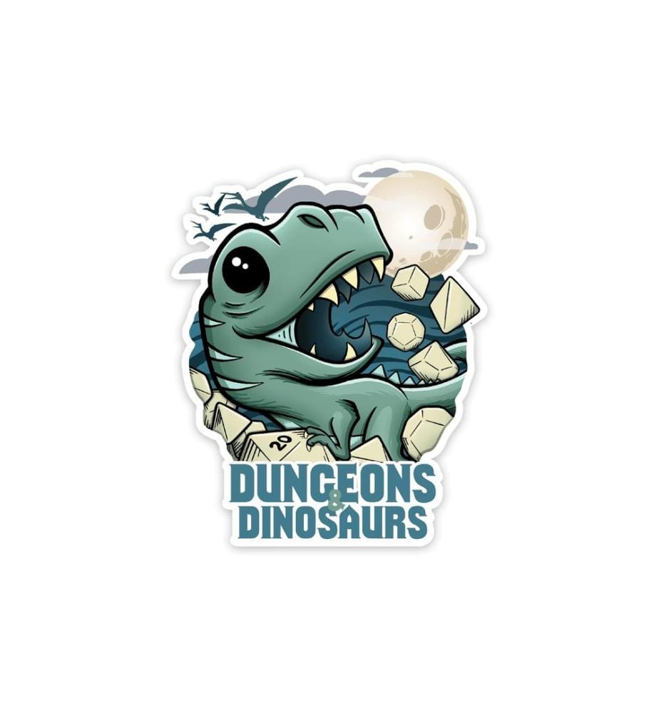 Glass Staff - Dungeons and Dinosaurs Sticker Mehrfarbig