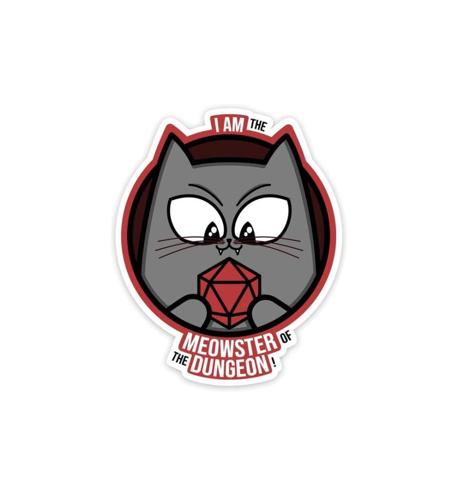 Glass Staff - Meowster of the Dungeon Sticker Mehrfarbig