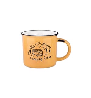 Grafik Werkstatt Tasse Vintage Bergglück Camping Crew