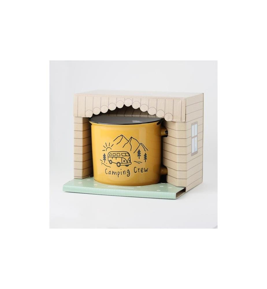 Grafik Werkstatt Vintage Mug Bergglück Camping Crew