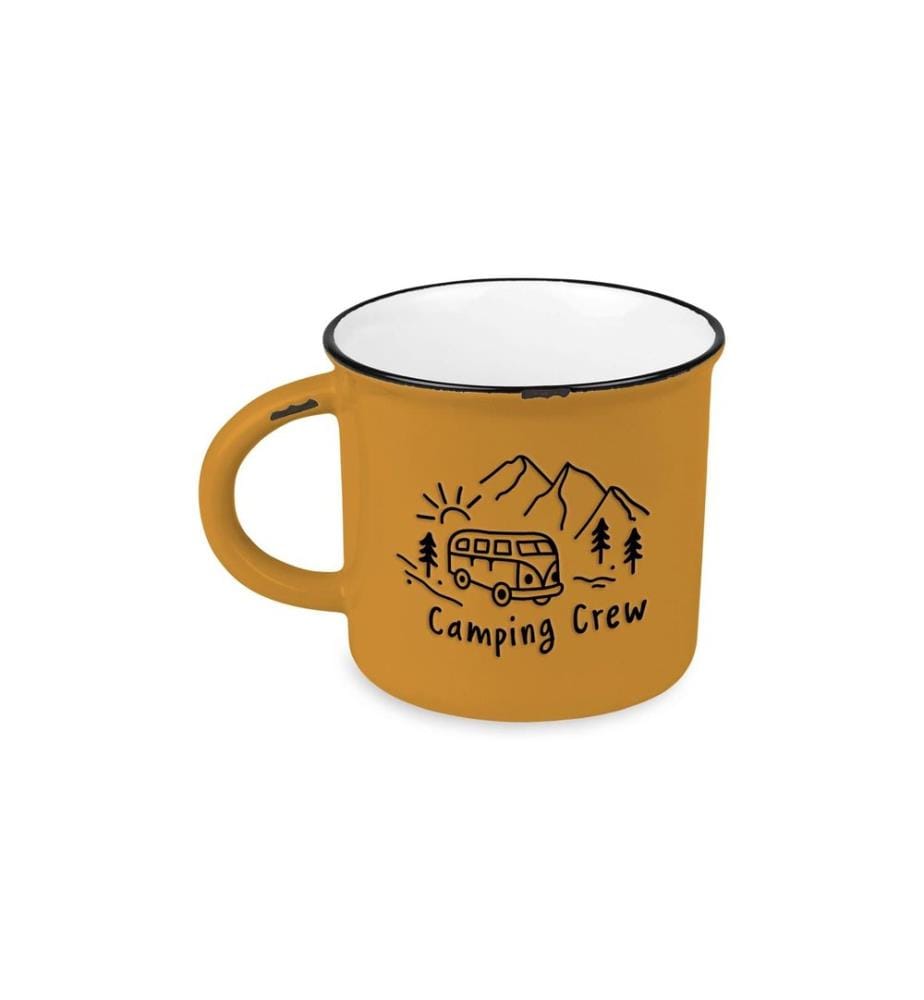 Grafik Werkstatt Vintage Mug Bergglück Camping Crew