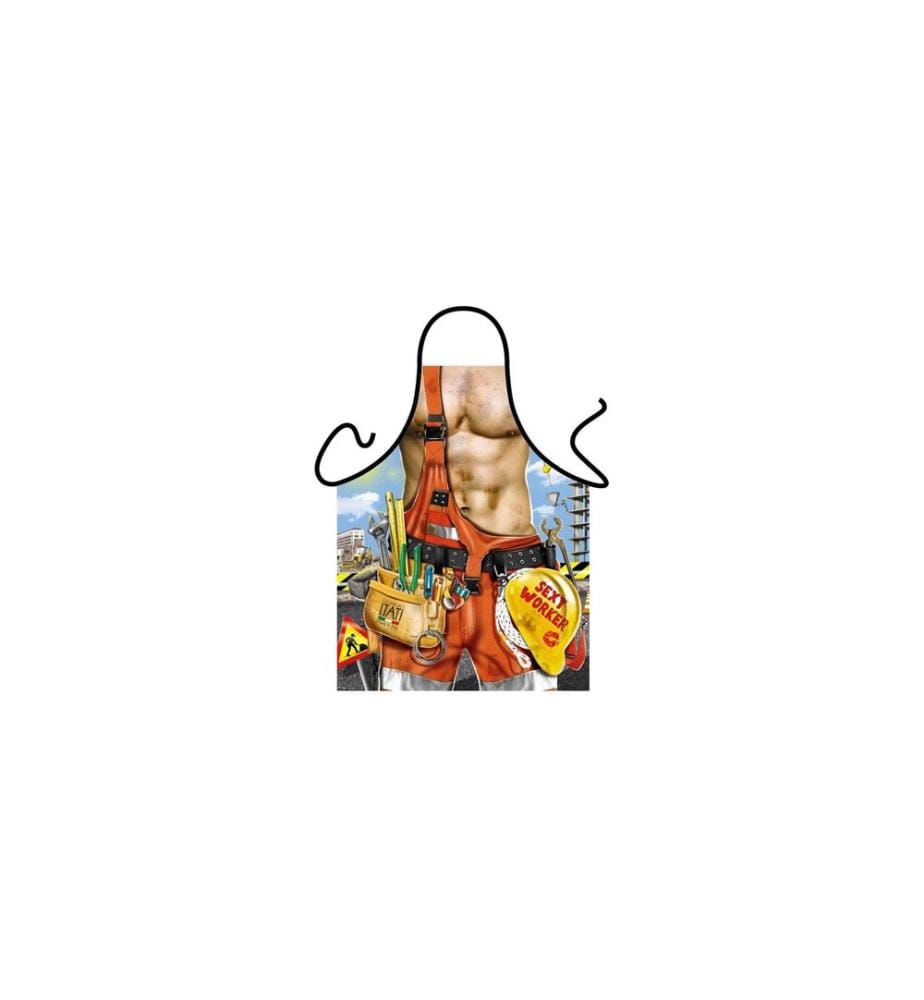 Trendcompany Tablier de cuisine ouvrier du bâtiment