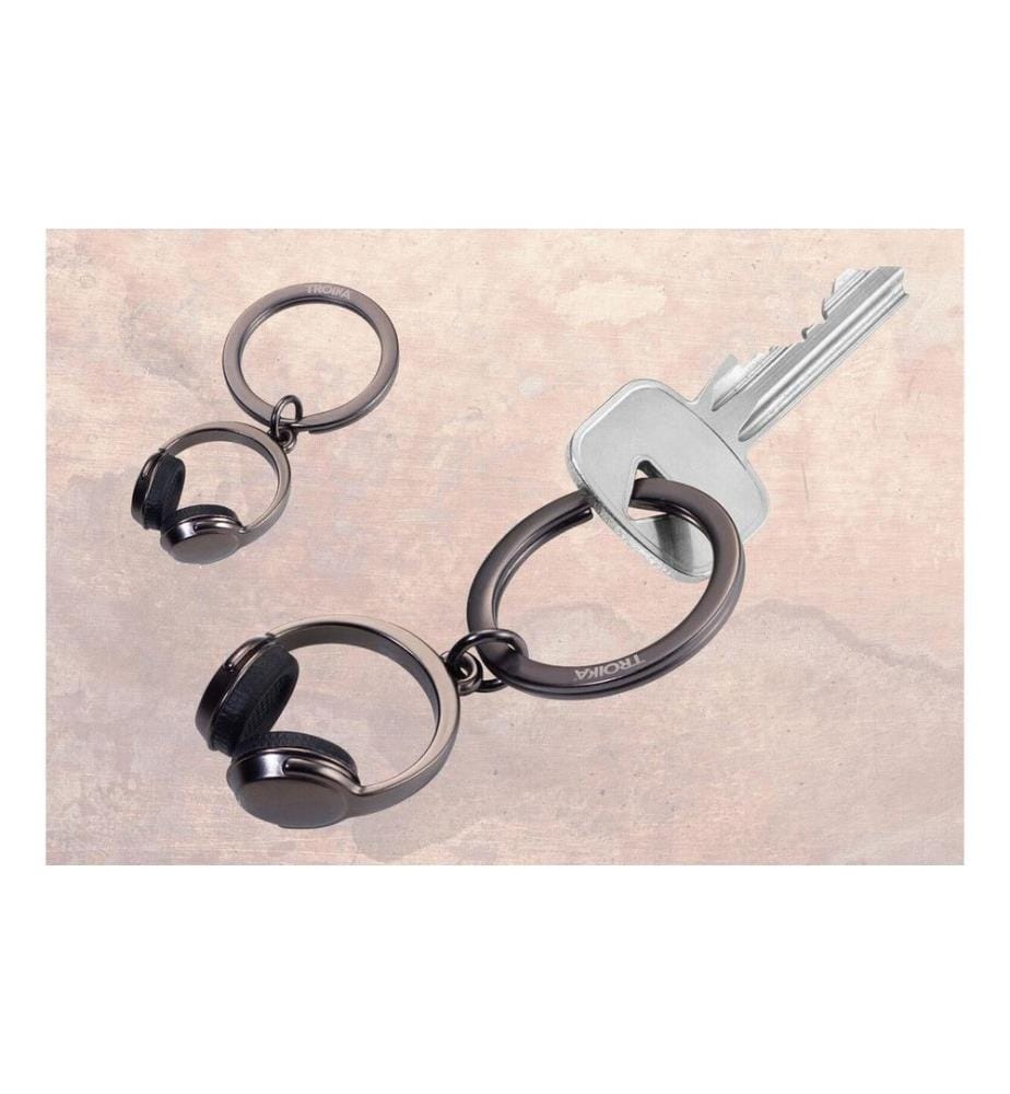 Troika Porte-clés Headphone black chrome