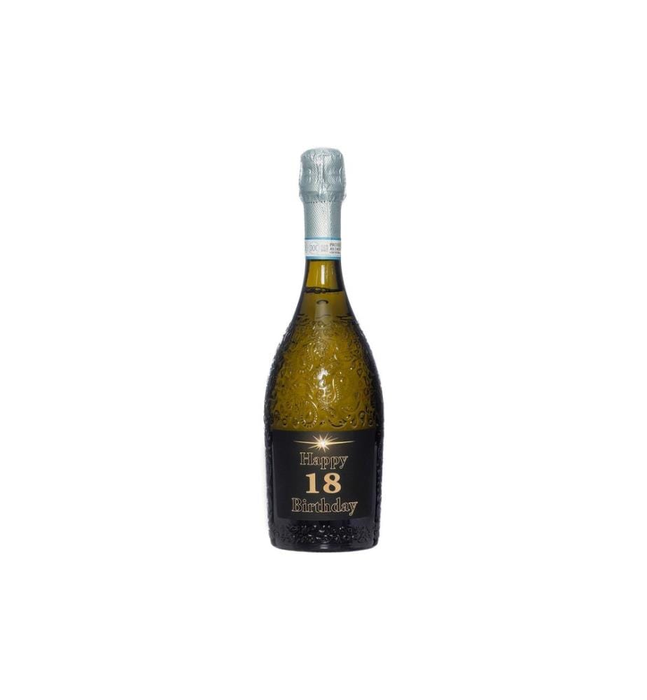Dreams and Fantasy Idée cadeau Prosecco dark Happy Birthday 18 750 ml