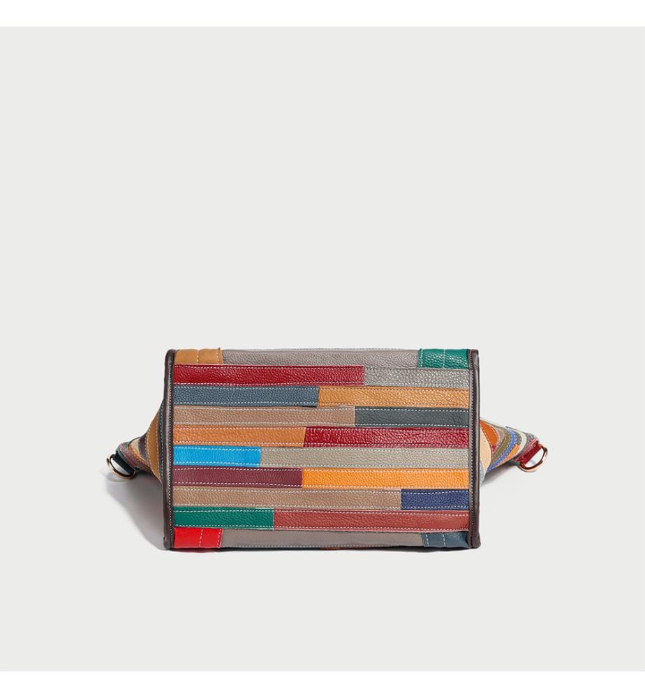 Patchwork-Einkaufstasche mehrfarbig - Mehrfarbig