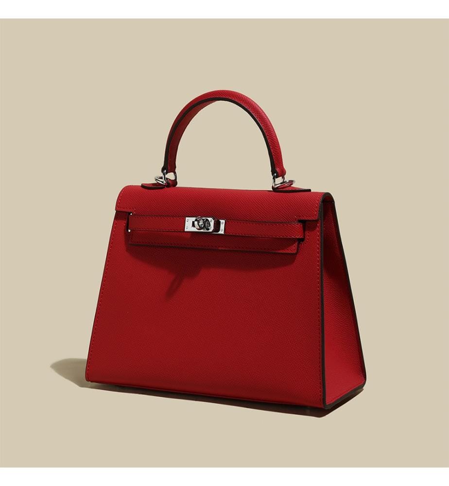 Trapezförmige Handtasche - Silber