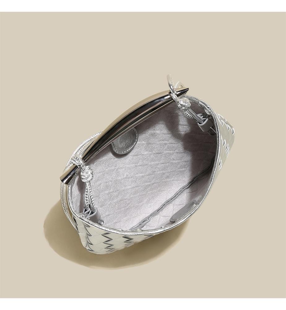 Hobo-Tasche Riviera geflochten - Silber
