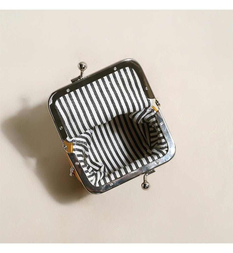 Brieftasche mit Kugelschliesse - Gelb