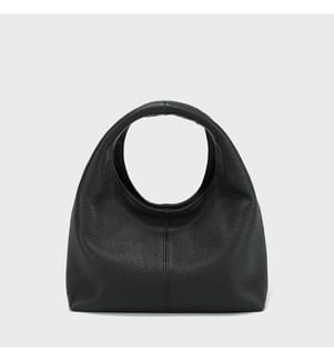 Hobo-Tasche aus Premium-Leder - Schwarz