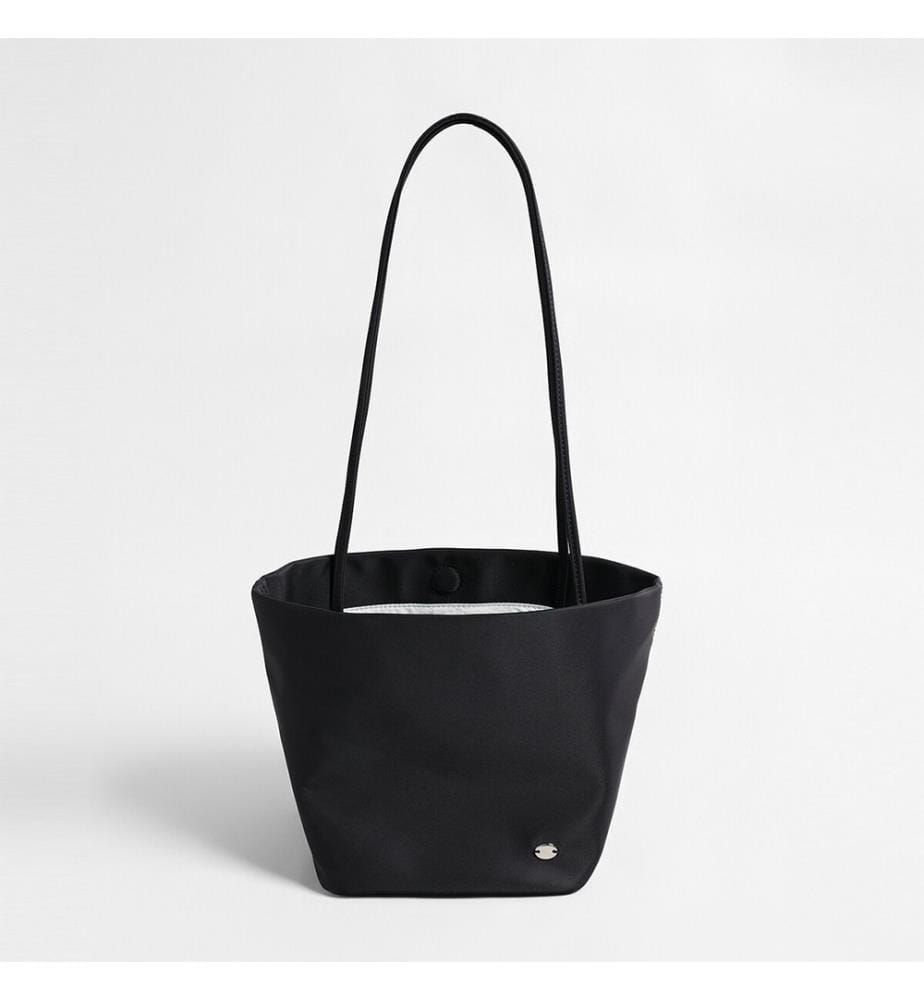 Borsa a secchiello in nylon - Nero