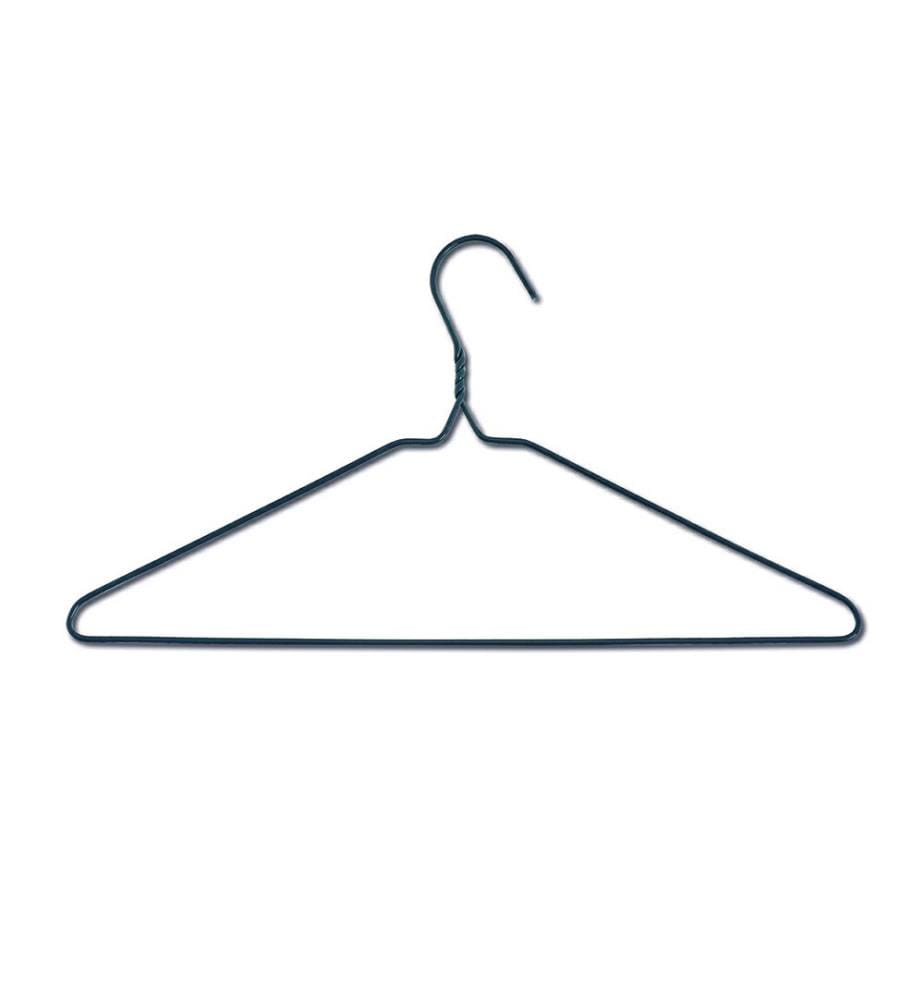Set Of 10 Metal & Plastic Hangers - Grey