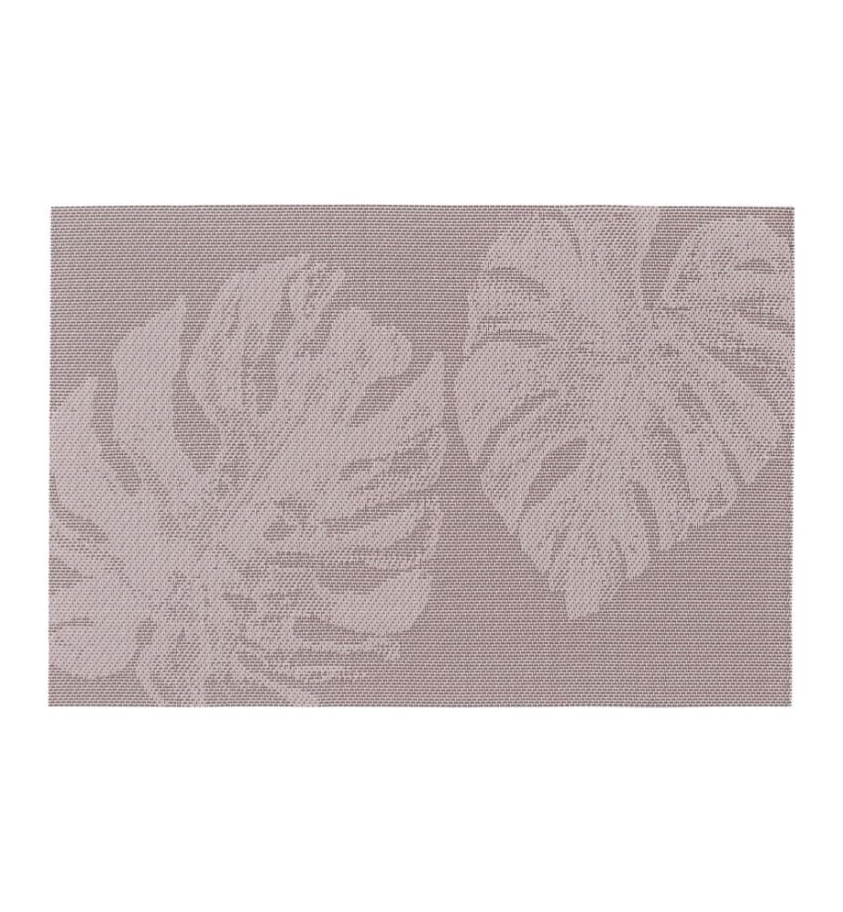 Monstera Blatt plastic place mat - plum