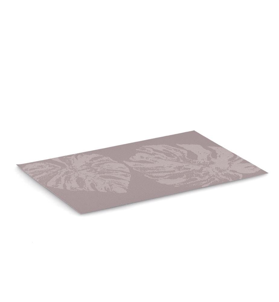 Monstera Blatt plastic place mat - plum