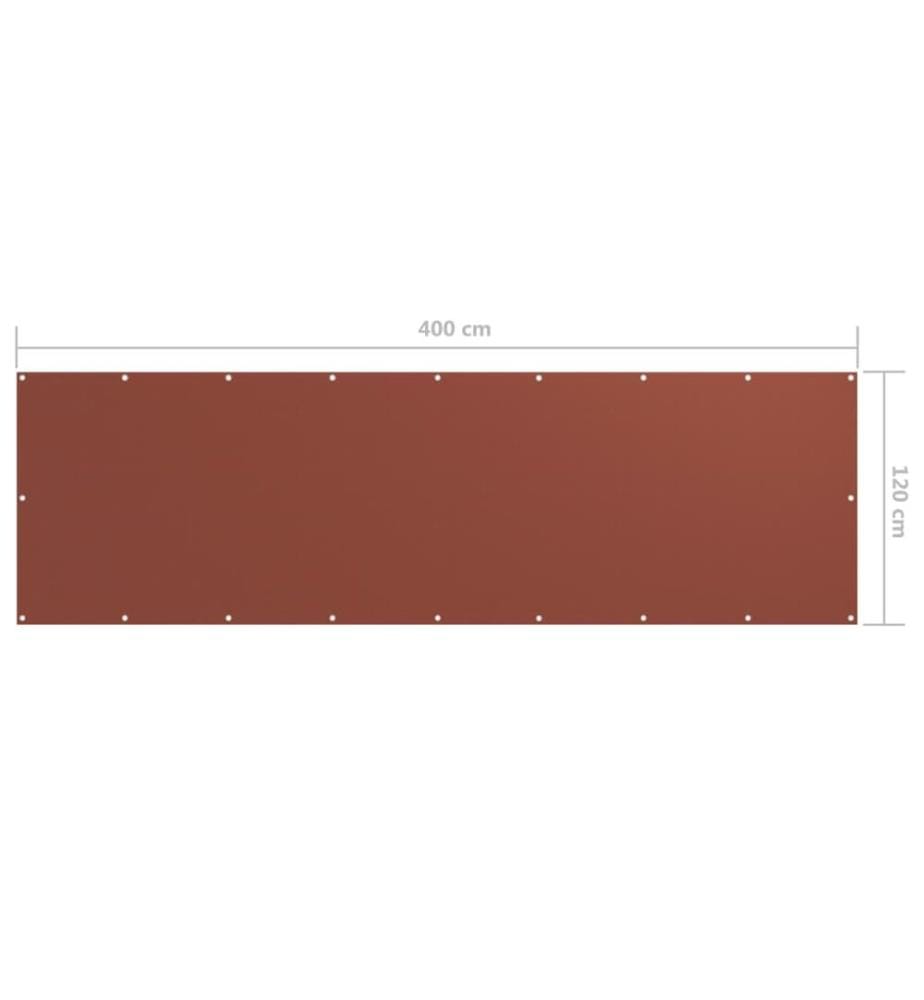 Balkon-Sichtschutz Terrakotta-Rot 120x400 cm Oxford-Gewebe