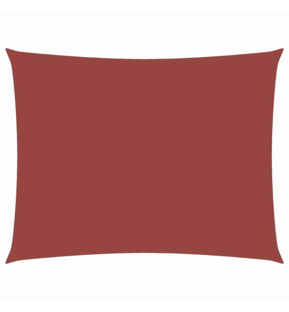 Voile de parasol tissu oxford rectangulaire 3x5 m terre cuite
