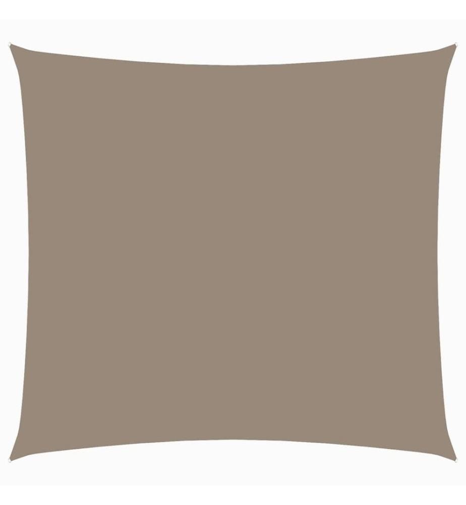 Voile de parasol tissu oxford carré 6x6 m taupe